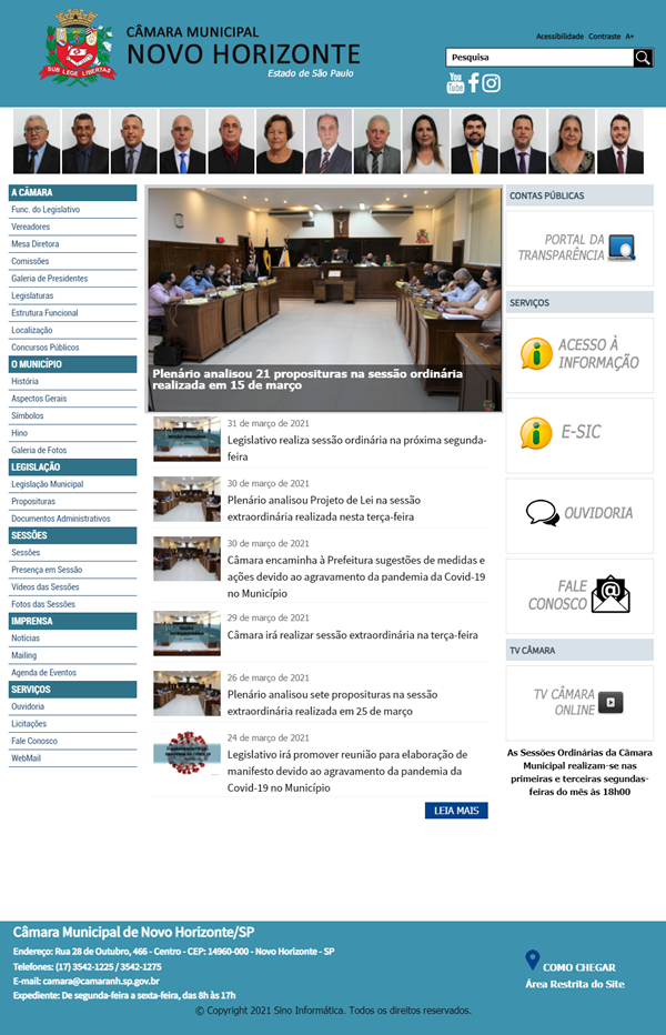 Visualize fotos Tipo: Tipo de Galeria / Descrição: Layouts - SINO INFORMÁTICA