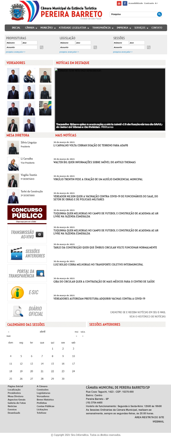 Visualize fotos Tipo: Tipo de Galeria / Descrição: Layouts - SINO INFORMÁTICA