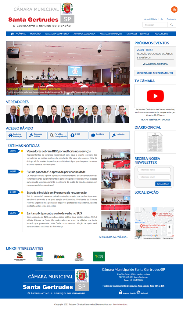 Visualize fotos Tipo: Tipo de Galeria / Descrição: Layouts - SINO INFORMÁTICA