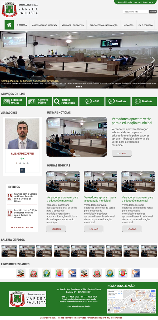 Visualize fotos Tipo: Tipo de Galeria / Descrição: Layouts - SINO INFORMÁTICA