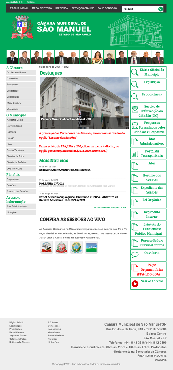 Visualize fotos Tipo: Tipo de Galeria / Descrição: Layouts - SINO INFORMÁTICA