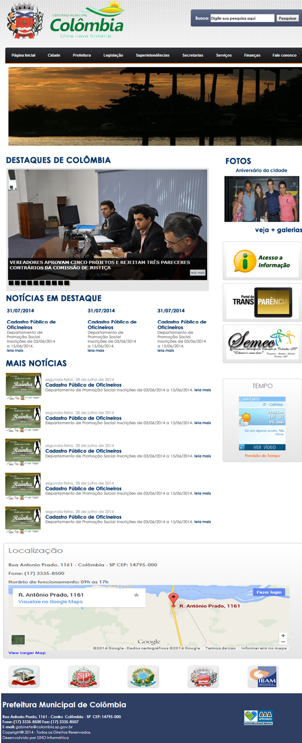 Visualize fotos Tipo: Tipo de Galeria / Descrição: Layouts - SINO INFORMÁTICA