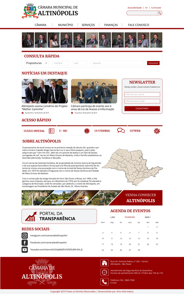 Visualize fotos Tipo: Tipo de Galeria / Descrição: Layouts - SINO INFORMÁTICA